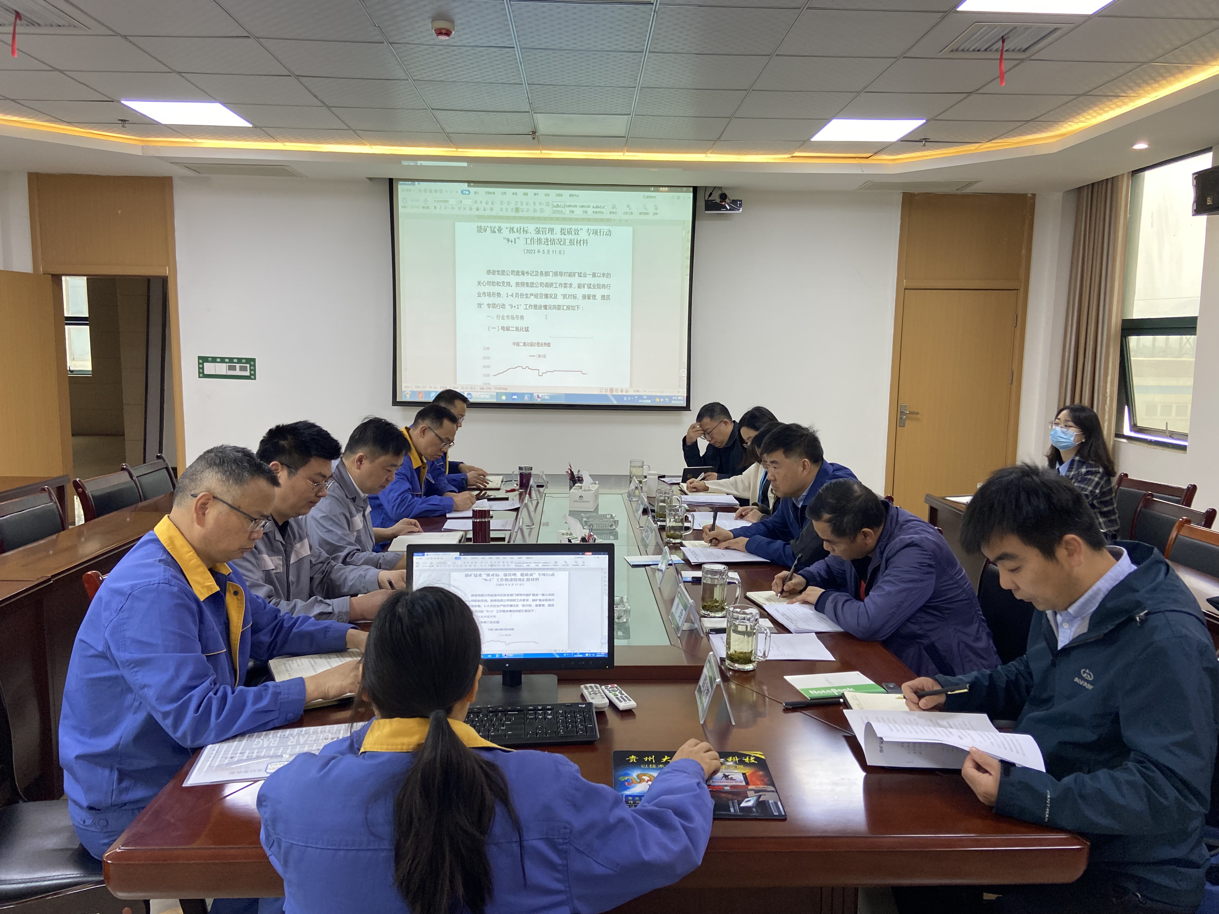 集團黨委書記、董事長趙震海到能礦錳業調研主題教育、生產經營等工作